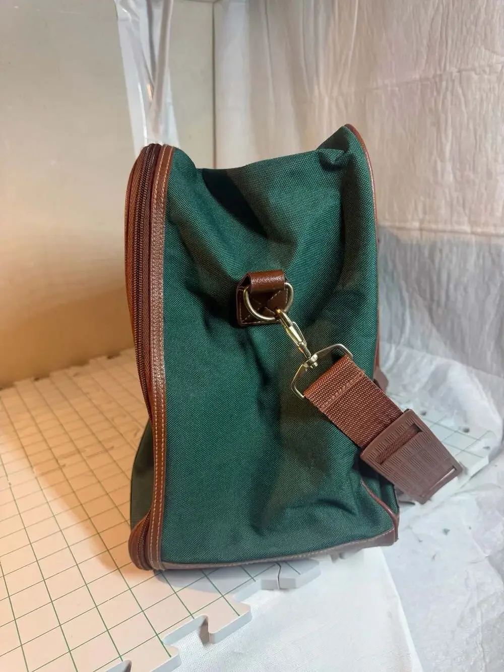 Vintage Ralph Lauren Polo Green Canvas Commuter Overnight Travel Bag - ,